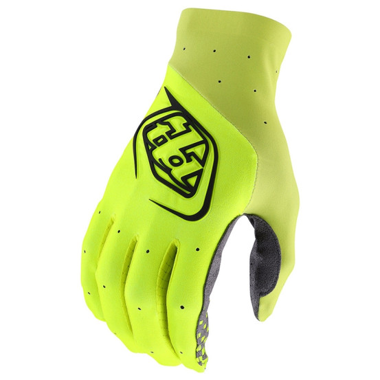 Gants cross Troy Lee Designs SE Ultra - Solid Jaune fluo Gris