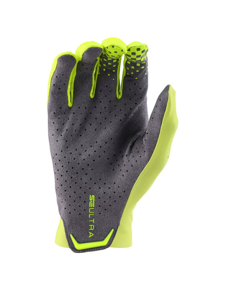 Gants cross Troy Lee Designs SE Ultra - Solid Jaune fluo Gris