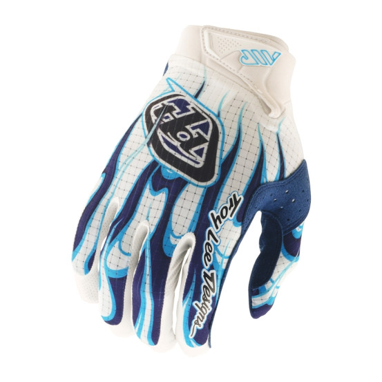 Gants cross Troy Lee Designs Air - Torched Blanc Bleu