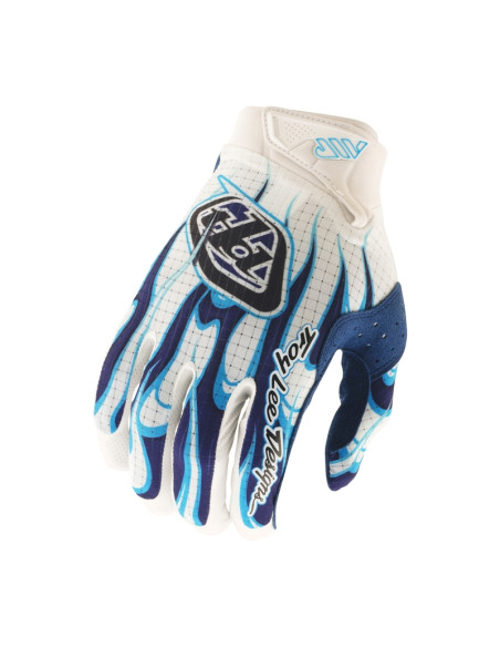 Gants cross Troy Lee Designs Air - Torched Blanc Bleu