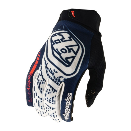 Gants cross Troy Lee Designs GP Pro - Frames Bleu Blanc