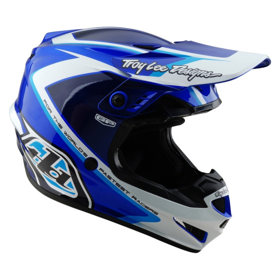 Casque cross enfant Troy Lee Designs GP Shutter - Bleu Blanc