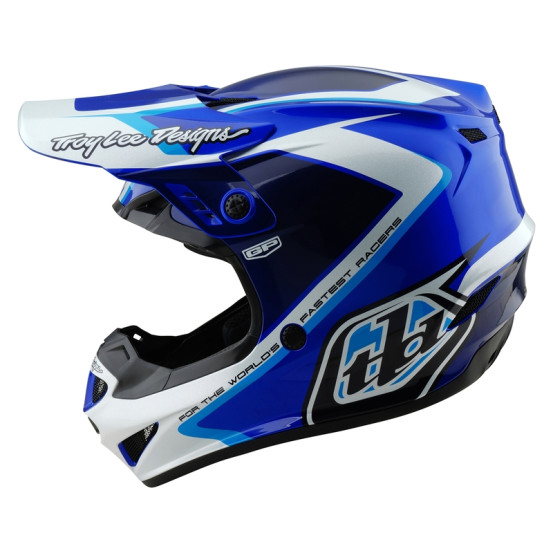Casque cross enfant Troy Lee Designs GP Shutter - Bleu Blanc
