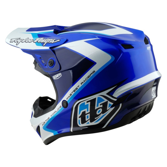 Casque cross enfant Troy Lee Designs GP Shutter - Bleu Blanc