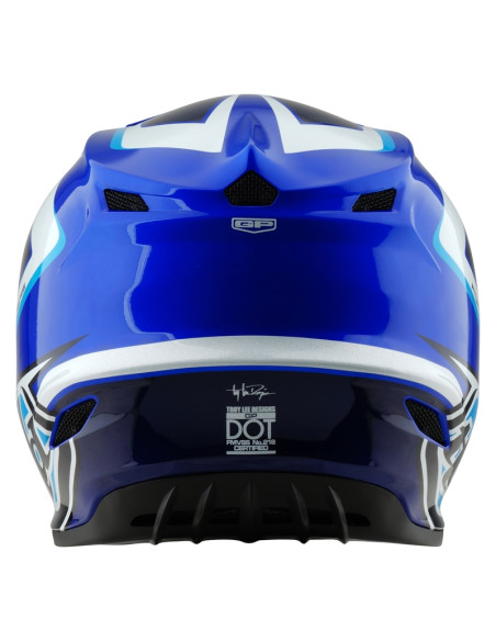 Casque cross enfant Troy Lee Designs GP Shutter - Bleu Blanc