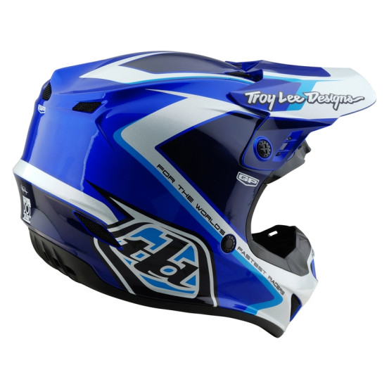 Casque cross enfant Troy Lee Designs GP Shutter - Bleu Blanc