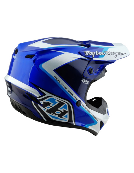 Casque cross enfant Troy Lee Designs GP Shutter - Bleu Blanc
