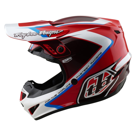 Casque cross enfant Troy Lee Designs GP Shutter - Rouge Blanc