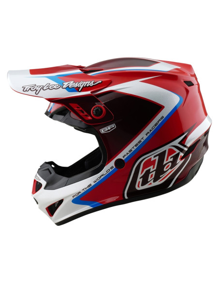 Casque cross enfant Troy Lee Designs GP Shutter - Rouge Blanc