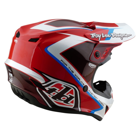 Casque cross enfant Troy Lee Designs GP Shutter - Rouge Blanc