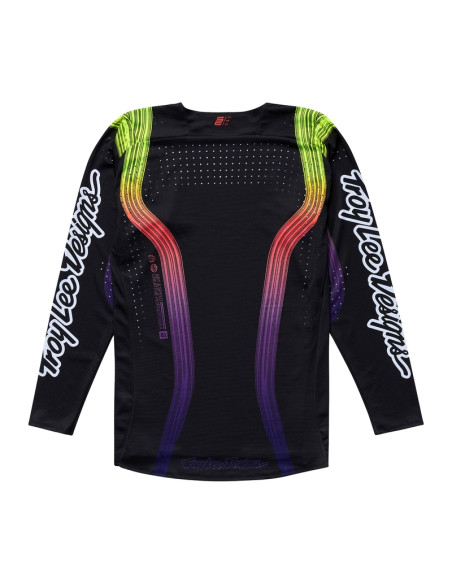 Maillot cross enfant Troy Lee Designs SE PRO Stripes - Noir Multicolore