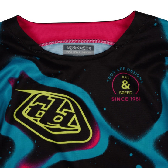 Maillot cross enfant Troy Lee Designs GP Pro Membrane - Noir Jaune