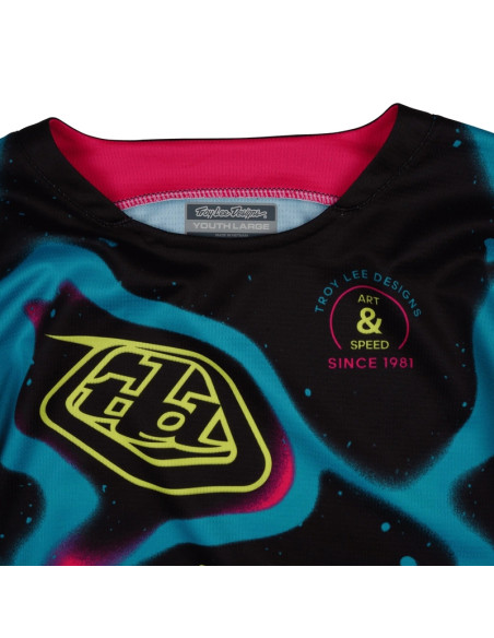 Maillot cross enfant Troy Lee Designs GP Pro Membrane - Noir Jaune
