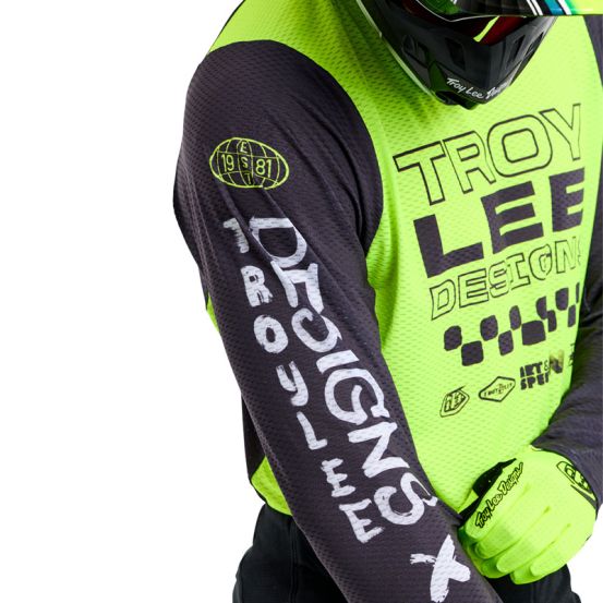 Maillot cross Troy Lee Designs GP Pro Air Standard - Jaune fluo Noir