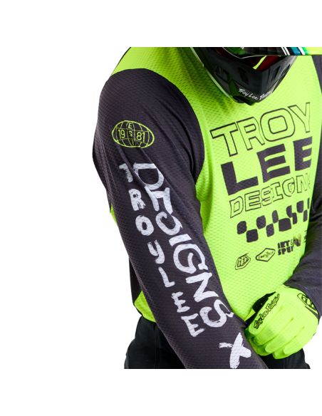 Maillot cross Troy Lee Designs GP Pro Air Standard - Jaune fluo Noir