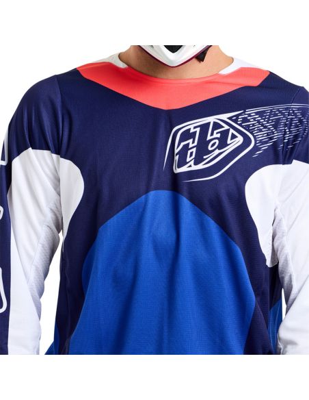 Maillot cross Troy Lee Designs GP Pro Frames - Bleu Blanc