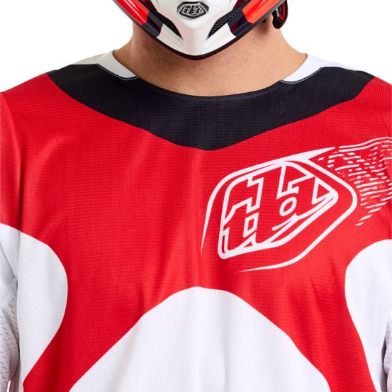 Maillot cross Troy Lee Designs GP Pro Frames - Blanc Rouge
