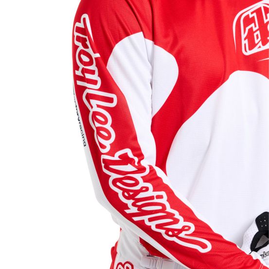 Maillot cross Troy Lee Designs GP Pro Frames - Blanc Rouge