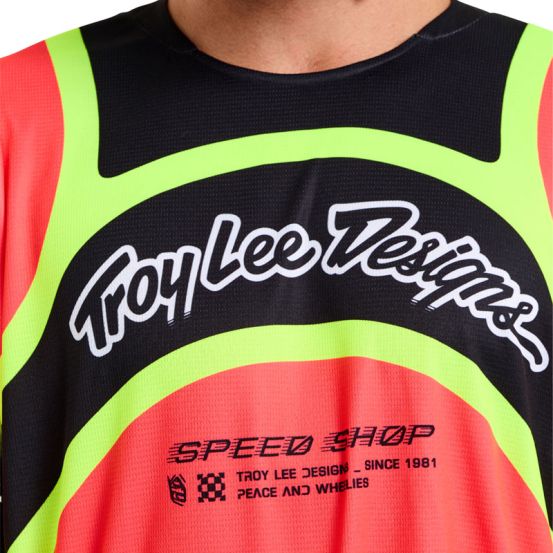 Maillot cross Troy Lee Designs GP Pro Swerve - Infra Rouge Jaune