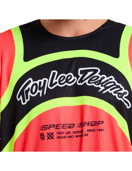 Maillot cross Troy Lee Designs GP Pro Swerve - Infra Rouge Jaune