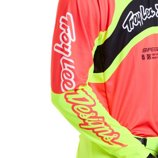 Maillot cross Troy Lee Designs GP Pro Swerve - Infra Rouge Jaune