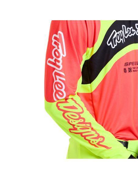 Maillot cross Troy Lee Designs GP Pro Swerve - Infra Rouge Jaune