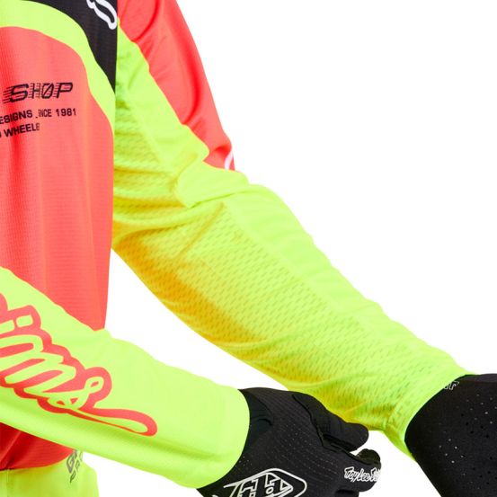 Maillot cross Troy Lee Designs GP Pro Swerve - Infra Rouge Jaune