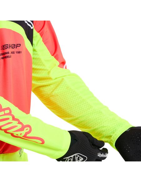 Maillot cross Troy Lee Designs GP Pro Swerve - Infra Rouge Jaune
