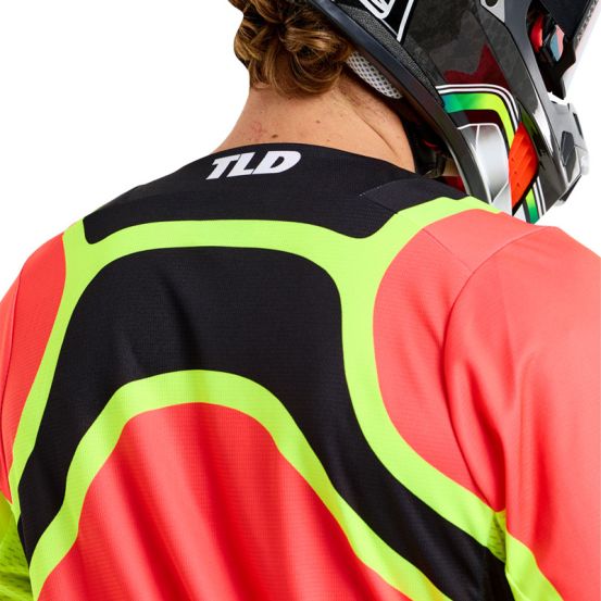 Maillot cross Troy Lee Designs GP Pro Swerve - Infra Rouge Jaune