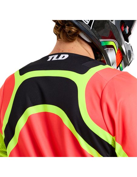 Maillot cross Troy Lee Designs GP Pro Swerve - Infra Rouge Jaune