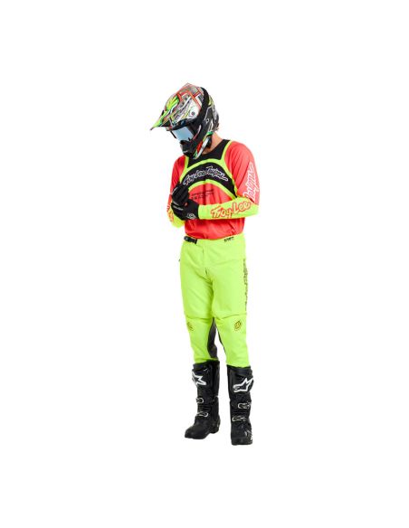 Maillot cross Troy Lee Designs GP Pro Swerve - Infra Rouge Jaune