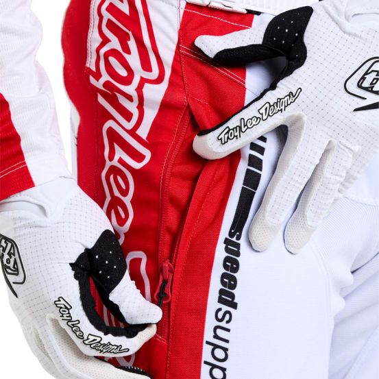 Pantalon cross Troy Lee Designs GP Pro Frames - Blanc Rouge