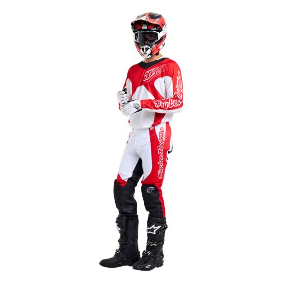 Pantalon cross Troy Lee Designs GP Pro Frames - Blanc Rouge