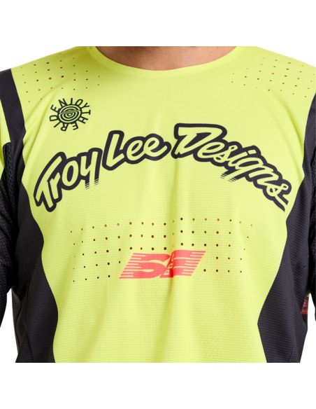 Maillot cross Troy Lee Designs SE Pro Roam - Jaune fluo