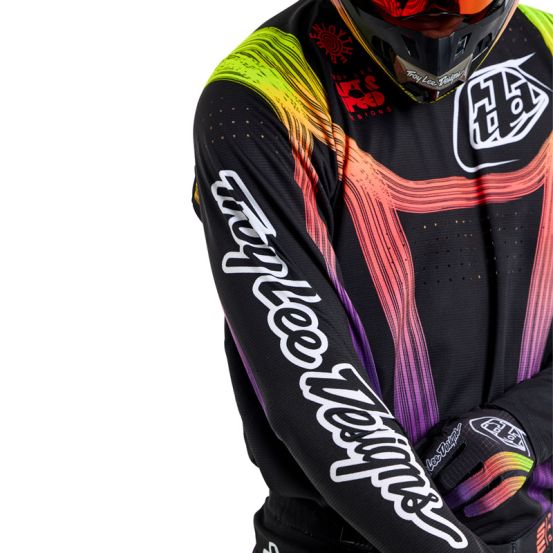 Maillot cross Troy Lee Designs SE Pro Stripes - Noir Multicolore
