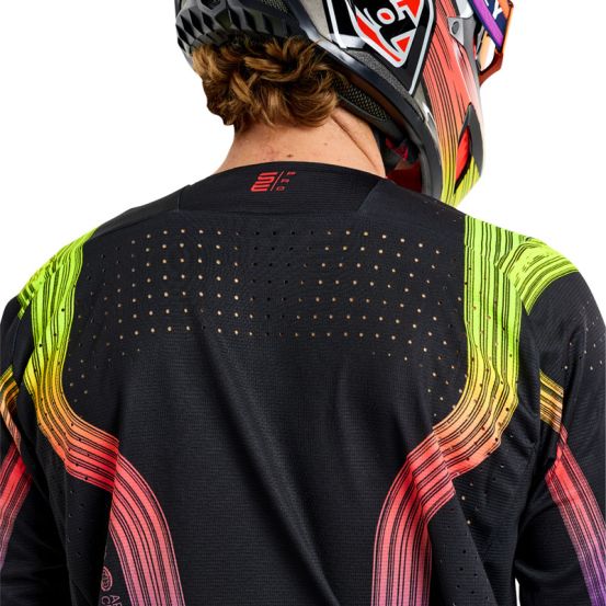 Maillot cross Troy Lee Designs SE Pro Stripes - Noir Multicolore