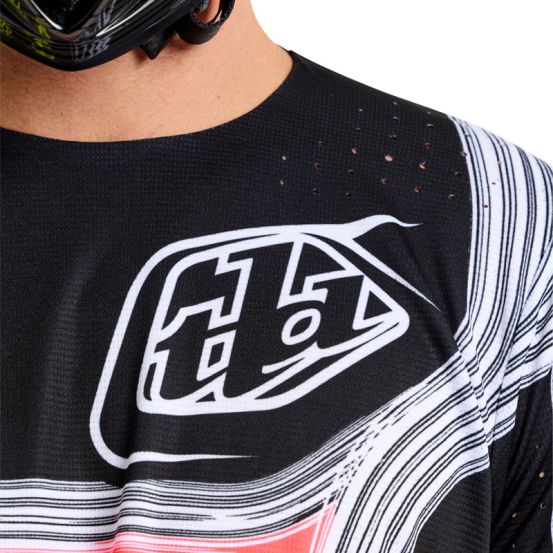 Maillot cross Troy Lee Designs SE Pro Stripes - Infra Rouge Noir