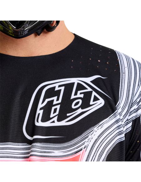 Maillot cross Troy Lee Designs SE Pro Stripes - Infra Rouge Noir