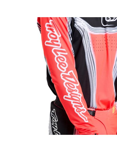 Maillot cross Troy Lee Designs SE Pro Stripes - Infra Rouge Noir