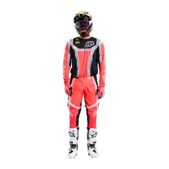 Maillot cross Troy Lee Designs SE Pro Stripes - Infra Rouge Noir