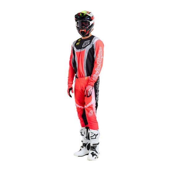 Maillot cross Troy Lee Designs SE Pro Stripes - Infra Rouge Noir