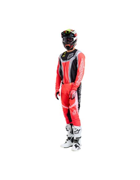 Maillot cross Troy Lee Designs SE Pro Stripes - Infra Rouge Noir