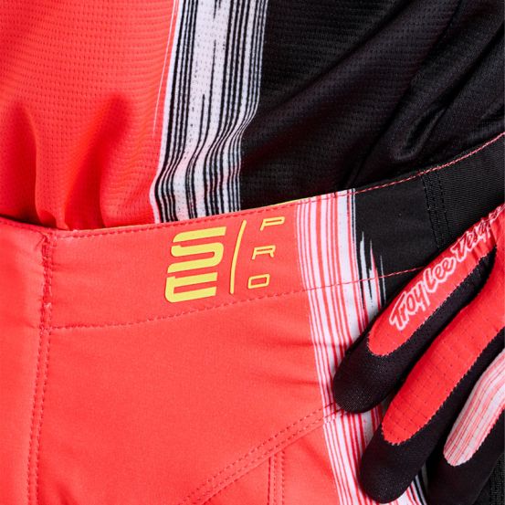 Pantalon cross Troy Lee Designs SE Pro Stripes - Infra Rouge Noir