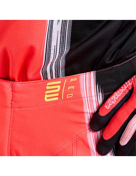 Pantalon cross Troy Lee Designs SE Pro Stripes - Infra Rouge Noir
