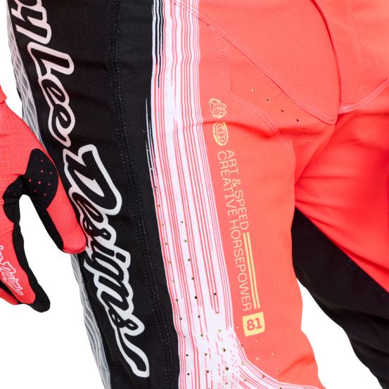 Pantalon cross Troy Lee Designs SE Pro Stripes - Infra Rouge Noir