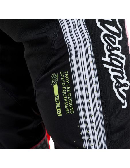 Pantalon cross Troy Lee Designs SE Pro Stripes - Infra Rouge Noir