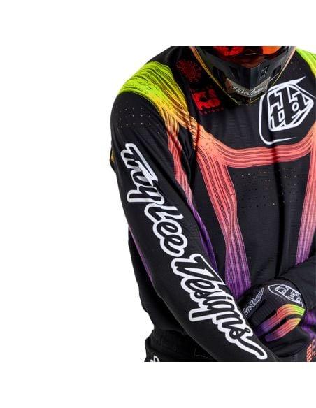 Maillot cross enfant Troy Lee Designs SE PRO Stripes - Noir Multicolore