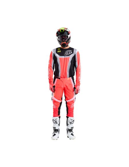 Pantalon cross enfant Troy Lee Designs SE Pro Stripes - Infra Rouge Noir