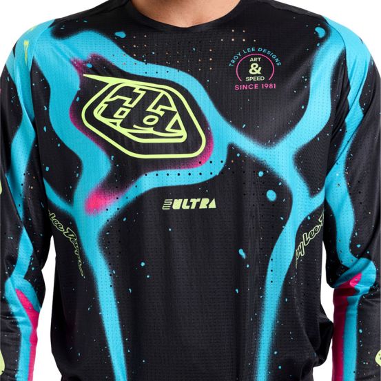 Maillot cross Troy Lee Designs SE Ultra Membrane - Noir Jaune