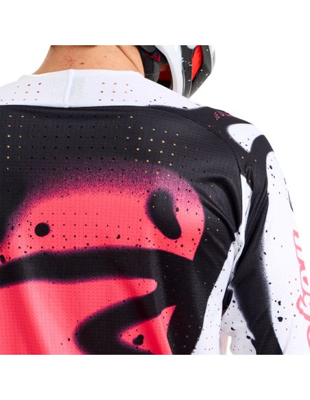 Maillot cross Troy Lee Designs SE Ultra Membrane - Blanc Infra Rouge